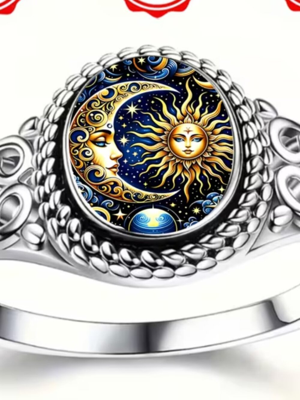 Sun & Moon Ring - New - Size 7.5
